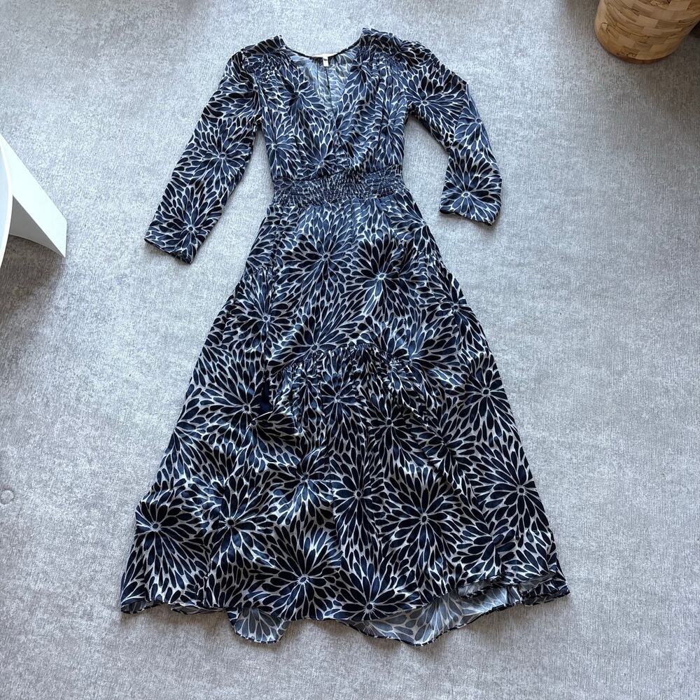 Rebecca Taylor Autumn Bloom Blue Dress - Picture 1 of 5